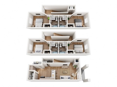 Floor plan for 4 beds, 4.5 baths, 1661 sqft